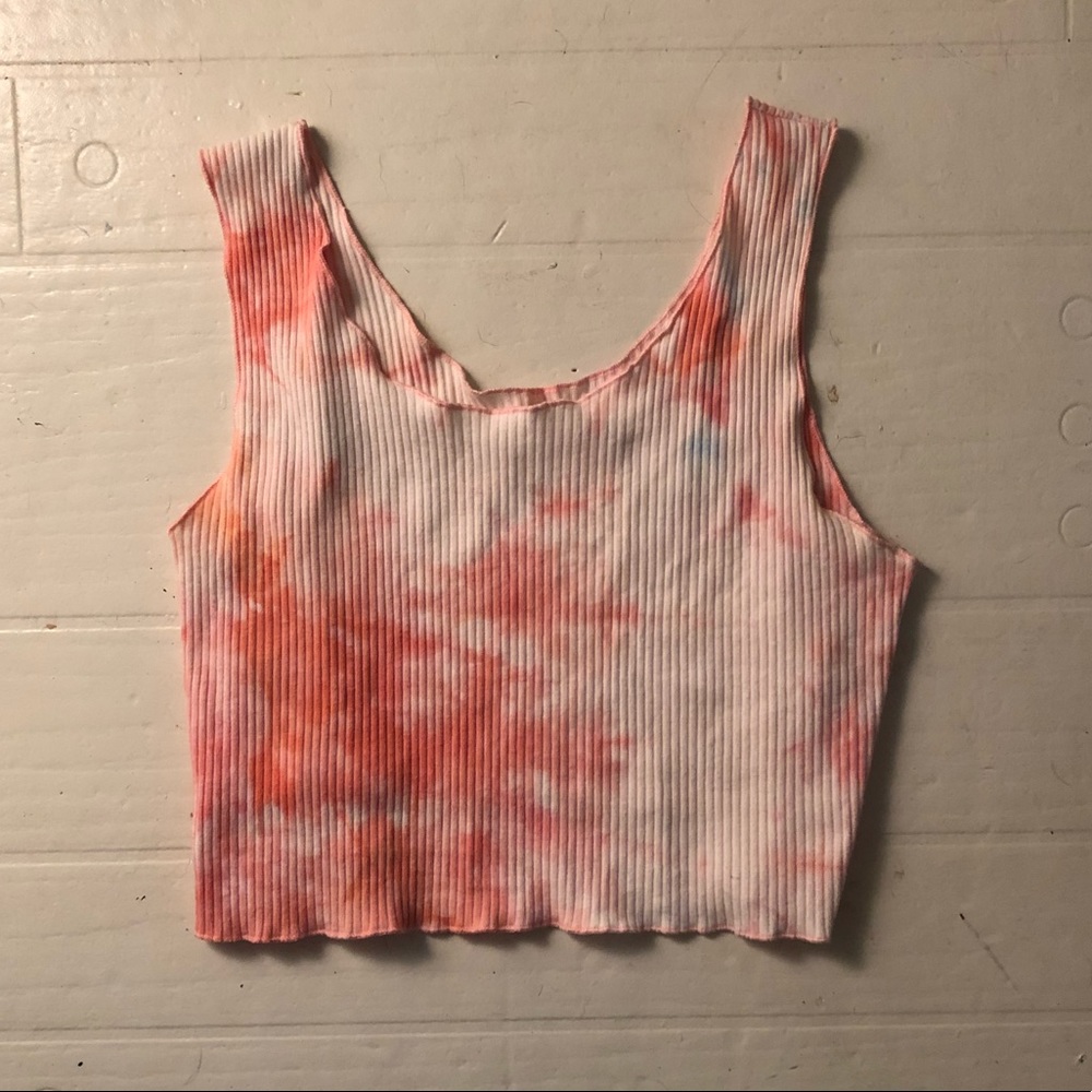 Pink Brandy tie-die Crop Top